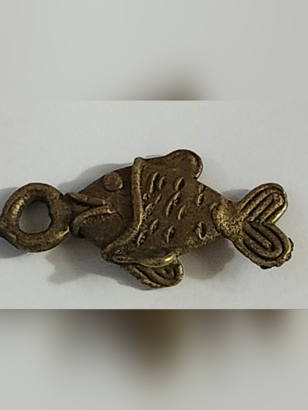 Small African Brass Baule Fish Pendant - Ghana South Africa